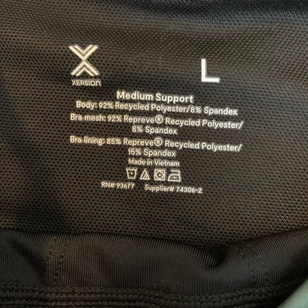 Xersion Tropical Print Medium Support Sports Bra Large - Picture 2 of 5